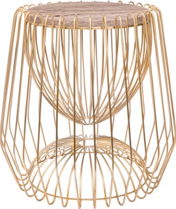Kayoom, Kayoom Beistelltisch »Beistelltisch Malibu 225«, edle Marmorplatte, Kayoom Beistelltisch »Malibu 225, Beistelltisch mit edler Marmorplatte«, (1 St.), ø-Marmorplatte: 33,5 cm, angesagtes Metalldesign, pflegeleicht
