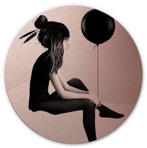 Wall-Art, Wall-Art Metallbild »Metallschild Luftballon Wandbild«, Wall-Art Metallbild »Metallschild Luftballon Wandbild«, (1 St.), Metallschild modern