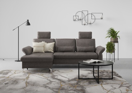 INOSIGN, INOSIGN Ecksofa »Palm Beach«, Federkern, mit Sitztiefenverstellung, wahlweise mit Bettfunktion, Bettkasten und Armteilverstellung, INOSIGN Ecksofa »Palm Beach L-Form«, Federkern, mit Sitztiefenverstellung, wahlweise mit Bettfunktion