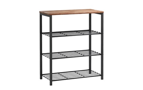 Woody Fashion, Woody Fashion Schuhschrank 60 x 66 x 25 cm, Braun/Schwarz, WOODY FASHION Schuhschrank »60 x 66 x 25 cm, Braun/Schwarz«