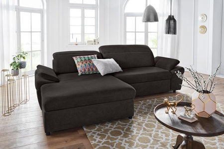 exxpo - sofa fashion, exxpo - sofa fashion Ecksofa, wahlweise mit Bettfunktion und Bettkasten, exxpo - sofa fashion Ecksofa »Kyoto, inkl. Kopfteil- und Armteilverstellung, hoher Sitzkomfort«, wahlweise mit Bettfunktion und Bettkasten, hochwertige Bezüge, L-Form
