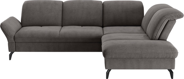 SIT&MORE, sit&more Ecksofa, Wahlweise mit Bett-, Kopfteil - und Armlehnfunktion, sowie Stauraum