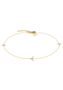 TAMARIS, Tamaris Fusskette »Blume, Blüte, TJ-0339-A-27, TJ-0340-A-27, TJ-0341-A-27«, Tamaris Fusskette »Blume, Blüte, TJ-0339-A-27, TJ-0340-A-27, TJ-0341-A-27«, mit Zirkonia (synth.)