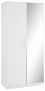 rauch BLUE, rauch BLUE Garderobenschrank »Minosa«, mit Spiegel, Breite 91 cm, rauch Garderobenschrank »Garderobe Drehtürenschrank Kleiderschrank Schrank Schuhschrank MINOSA«, Breite 91 cm, ausziehbare Kleiderstange 6 Schuhablagen MADE IN GERMANY