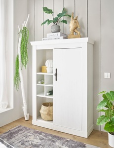 HOME AFFAIRE, Home affaire Highboard »RAVENNA«, im romantischen Landhausstil, Griffe aus Metall, Höhe 146 cm, Home affaire Highboard »RAVENNA«, im romantischen Landhausstil, Griffe aus Metall, Höhe 146 cm