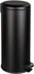 Wenko, WENKO Mülleimer »Leman Easy Close«, 30 L, mit Absenkautomatik, Stahl/Kunststoff, WENKO Mülleimer »Modell Leman Easy Close«, Abfalleimer mit Tretfunktion & Absenkautomatik, Industrial Style, 30 L