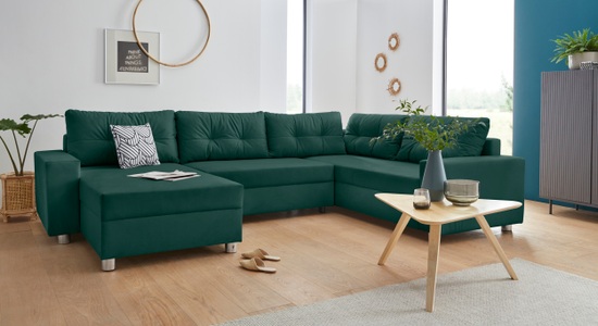 COLLECTION AB Wohnlandschaft, inklusive Federkern, wahlweise mit Bettfunktion und Bettkasten