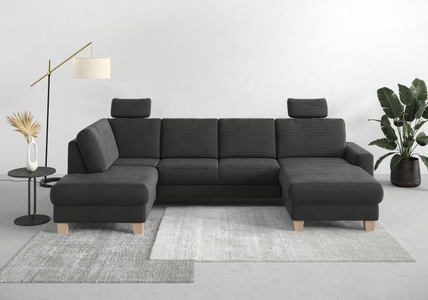 Home affaire Wohnlandschaft »Summer«, mit oder ohne Bettfunktion und Bettkasten, Cord-Bezug