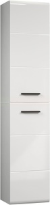 WELLTIME, welltime Hängeschrank »Ravenna«, 2 Korpusfarben, Breite 35 cm, Türanschlag wechselbar, welltime Hängeschrank »Ravenna«, Hängehochschrank mit Klappe inkl. Metallkorb - (B/T/H) 35/33/170 cm