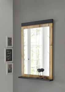 PREMIUM COLLECTION BY HOME AFFAIRE, Premium collection by Home affaire Wandspiegel »SHERWOOD«, in modernem Holz Dekor, Höhe 95 cm, 