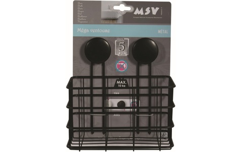 NoName, Duschkörbchen Mega Saugnapfen, MSV Duschablage »Schwarz«