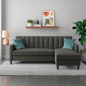 Dorel Home, Dorel Home Ecksofa mit Schlafffunktion, Recamiere mit Stauraum beidseitig montierbar, Rückenlehne 2-teilig und 3-fach verstellbar, Dorel Home Ecksofa »Celine, L-Form,« mit Bett-Funktion und Stauraum. Recamiere beidseitig montierbar