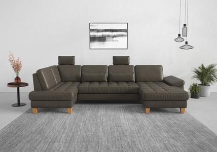 SIT&MORE, sit&more Wohnlandschaft, wahlweise mit Bettfunktion, Bettkasten, Sitztiefenverstellung, sit&more Wohnlandschaft »Westham U-Form«, wahlweise mit Bettfunktion, Bettkasten, Sitztiefenverstellung