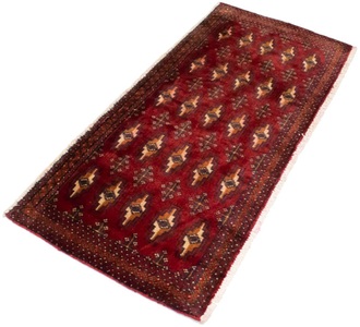 MorgenLand, morgenland Wollteppich »Turkaman Teppich handgeknüpft rot«, rechteckig, 8 mm Höhe, morgenland Wollteppich »Turkaman Teppich handgeknüpft rot«, rechteckig, 8 mm Höhe