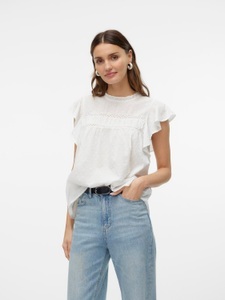Vero Moda Blusenshirt »VMTRINE SL LACE TOP WVN NOOS«