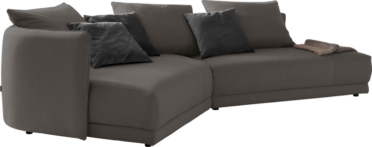designwerk, designwerk Ecksofa »New York«, mit moderner Rundung im Korpus, designwerk Ecksofa »New York, extravagantes Designsofa mit tollem Sitzkomfort, L-Form«, mit moderner Rundung im Korpus