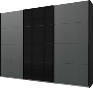 Wimex, Wimex - Kleiderschrank Ernesto - Grau und Schwarz, Livetastic Schwebetürenschrank in graphitfarben, schwarz , Ernesto B: 270 CM Graphit , Metall , 3 Fächer , 270x210x65 cm , Dekorfolie,Dekorfolie,Nachbildung,Nachbildung , In verschiedenen Grössen erhältlich , 001787039902