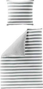 BIERBAUM Bettwäsche »Modern Stripes«, (2 tlg.), Mako-Satin, 100 % Baumwolle, gestreift, pflegeleicht