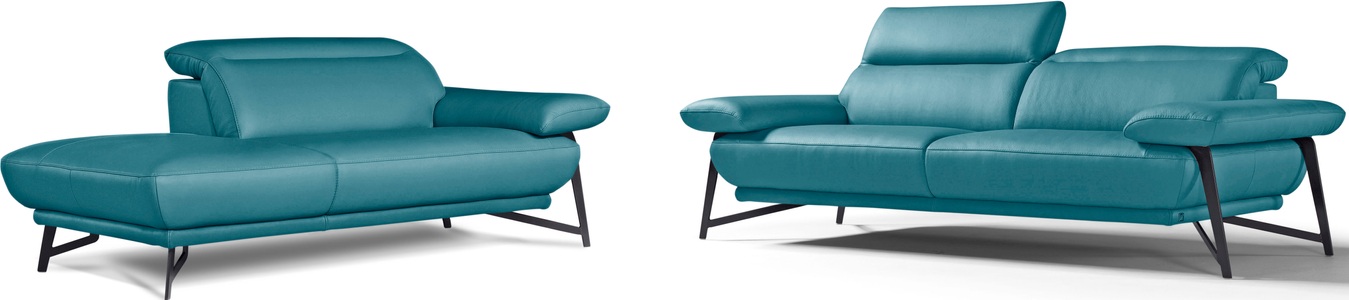 Egoitaliano, Egoitaliano Polstergarnitur »Anais«, Set: bestehend aus Sofa und Ottomane, inkl. Kopfteilverstellung, Egoitaliano Polstergarnitur »Anais, Design mit hohem Sitzkomfort für mehr Bequemlichkeit«, Set: bestehend aus Sofa und Ottomane, inkl. Kopfteilverstellung