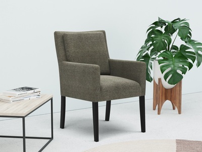 HOME AFFAIRE, Home affaire Armlehnstuhl »Elona«, Polyester, Sitz und Rücken gepolstert, Stuhlbeine aus Massivholz, Sitzhöhe 50 cm, Home affaire Armlehnstuhl »Elona«, Polyester, Sitz und Rücken gepolstert, Stuhlbeine aus Massivholz, Sitzhöhe 50 cm