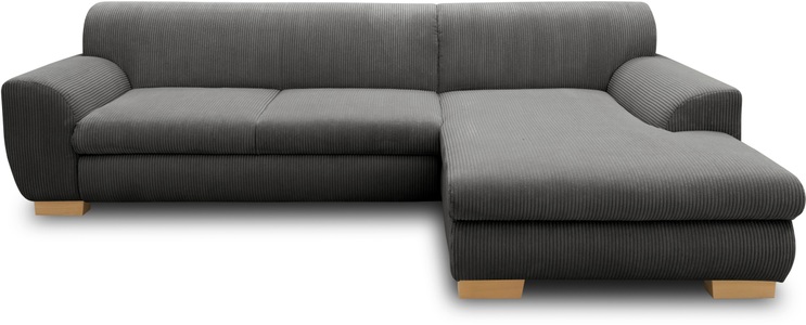 HOME AFFAIRE, Home affaire Ecksofa »Nika«, wahlweise mit Bettfunktion, auch in Cord, Home affaire Ecksofa »Nika zeitlos und elegant, L-Form« wahlweise mit Bettfunktion, auch in Cord