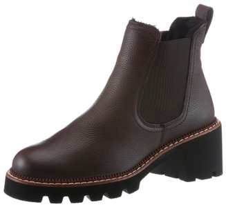 Paul Green, Stiefelette Damen Braun 41, Paul Green Chelseaboots, Winterstiefelette, Ankleboots, Blockabsatz, mit Profilsohle
