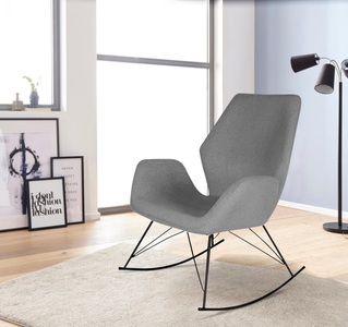home24, home24 Schaukelsessel Bluemont II, Homexperts Schaukelstuhl, Webstoff