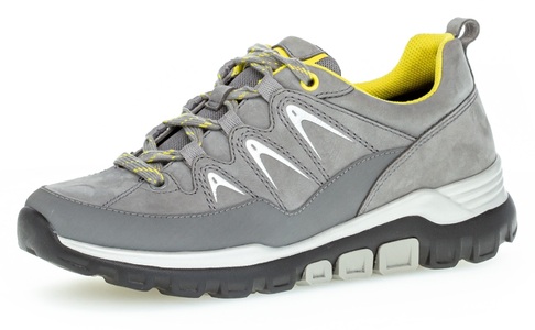 Gabor, - Nubuk Wandersneaker Damen Grau 37, 