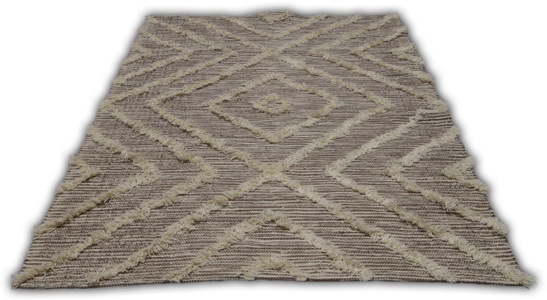 MY HOME, my home Teppich »Kanja«, rechteckig, weiche Haptik, Boho Look, Berber-Optik, Rauten-Design, 