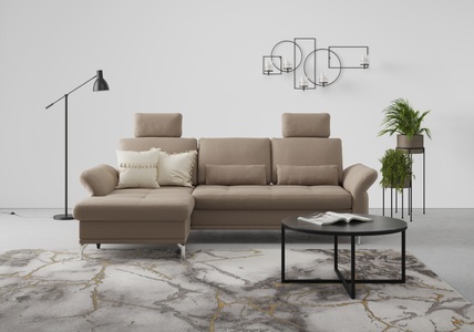INOSIGN, INOSIGN Ecksofa »Palm Beach«, Federkern, mit Sitztiefenverstellung, wahlweise mit Bettfunktion, Bettkasten und Armteilverstellung, INOSIGN Ecksofa »Palm Beach L-Form«, Federkern, mit Sitztiefenverstellung, wahlweise mit Bettfunktion