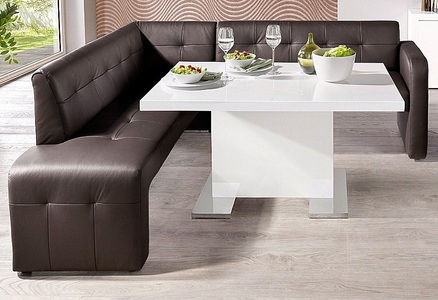 exxpo - sofa fashion, exxpo - sofa fashion Eckbank »Barista«, Frei im Raum stellbar, exxpo - sofa fashion Eckbank »Barista, bequem und elegant, hohe Bodenfreiheit,«, moderne Sitz- und Rückenverarbeitung, frei im Raum stellbar
