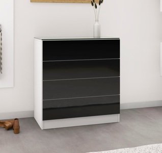 borchardt Möbel, borchardt Möbel Kommode »Vaasa«, Breite 76 cm, Glasoberboden, borchardt Möbel Kommode »Vaasa«, Breite 76 cm, Glasoberboden