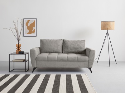 ANDAS, andas 2,5-Sitzer »Lörby«, auch mit Aqua clean-Bezug, feine Steppung im Sitzbereich, lose Kissen, INOSIGN 2,5-Sitzer »Lörby«, auch mit Aqua clean-Bezug, feine Steppung im Sitzbereich, lose Kissen