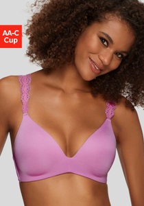 Lascana, LASCANA Push-up-BH, ohne Bügel mit wunderschönen Spitzenträgern, Basic Dessous, LASCANA Push-up-BH, ohne Bügel mit wunderschönen Spitzenträgern, Dessous