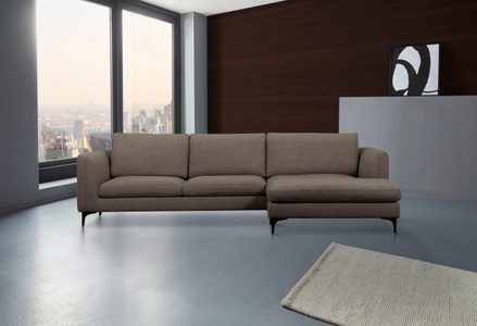 PLACES OF STYLE, Places of Style Ecksofa »Nixon«, auch in Samtvelours, inkl. Rückenkissen, 