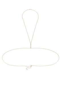 Lascana, LASCANA Lange Kette, Körperkette mit transparenten Schmuck-Details, LASCANA Lange Kette, Körperkette, Kettengürtel, Bikinikette, Halskette, Halsschmuck