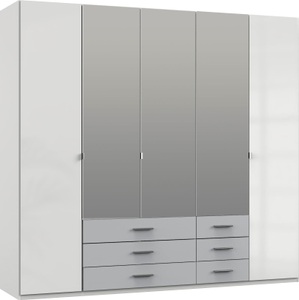 Wimex, Wimex Drehtürenschrank »Sumatra«, Livetastic Drehtürenschrank in weiss, hellgrau , Sumatra , Holzwerkstoff , 3 Fächer , 6 Schubladen , 225x210x58 cm , Dekorfolie,Dekorfolie,Nachbildung,Nachbildung , In verschiedenen Grössen erhältlich , 001787056302