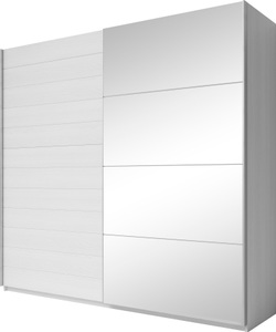 INOSIGN, INOSIGN Schwebetürenschrank »Galaxy«, mit Spiegel, INOSIGN Schwebetürenschrank »Galaxy Kleiderschrank, Wäscheschrank 200, 220 oder 270cm breit«, INKLUSIVE kompletter Innenausstattung, Metallgriffe