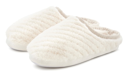 Vivance Hausschuh, Clog aus weichem Textil VEGAN