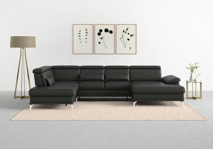 SIT&MORE, sit&more Wohnlandschaft »Cabrio«, Sitztiefenverstellung und Federkern, jeweils inklusive 3 Nierenkissen