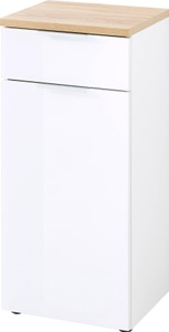 Germania, Germania Badezimmer-Unterschrank GW-Pescara Weiß Navarra Eichenoptik, GERMANIA Unterschrank »Pescara«, Front mit Glasauflage
