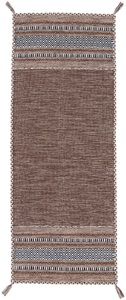 carpetfine Läufer »Kelim Azizi«, rechteckig, Baumwolle, Wendeteppich mit Fransen, Wohnzimmer