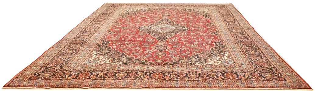 MorgenLand, morgenland Wollteppich »Keshan Teppich handgeknüpft rot«, rechteckig, 8 mm Höhe, 