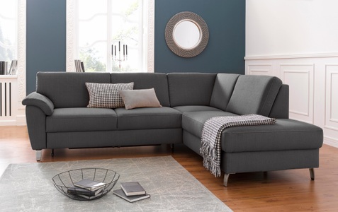 SIT&MORE, sit&more Ecksofa, sit&more Ecksofa »Texel L-Form«, mit Federkern, wahlweise mit Bettfunktion und Bettkasten