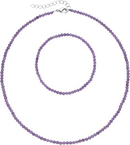 FIRETTI, Firetti Ketten und Armband Set »Multipack Schmuck Geschenk Armkette Halskette facettierte Edelsteine«, (Set, 2 tlg.), Firetti Ketten und Armband Set »Multipack Schmuck Geschenk Armkette Halskette facettierte Edelsteine«, (Set, 2 tlg.)