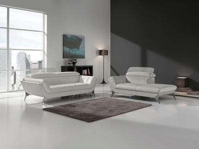 Egoitaliano, Egoitaliano Polstergarnitur »Sueli«, (Set), bestehend aus Sofa und Recamiere, Kopfteilverstellung, Bezug Leder, Egoitaliano Polstergarnitur »Sueli«, (Set), bestehend aus Sofa und Recamiere, Kopfteilverstellung, Bezug Leder