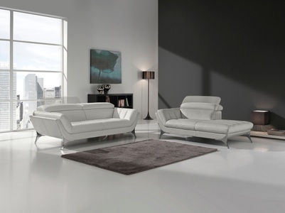 Egoitaliano, Egoitaliano Polstergarnitur »Sueli«, (Set), bestehend aus Sofa und Recamiere, Kopfteilverstellung, Bezug Leder, Egoitaliano Polstergarnitur »Sueli«, (Set), bestehend aus Sofa und Recamiere, Kopfteilverstellung, Bezug Leder