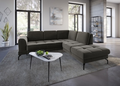 sit&more Ecksofa »Bendigo V«, inklusive Sitztiefenverstellung, Bodenfreiheit 15 cm, wahlweise in 2 unterschiedlichen Fussfarben