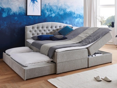 ATLANTIC HOME COLLECTION, ATLANTIC home collection Boxspringbett »Lotte«, mit Topper, Bettkasten und Gästebett, ATLANTIC home collection Boxspringbett »Lotte« mit Topper, Bettkasten und Gästebett