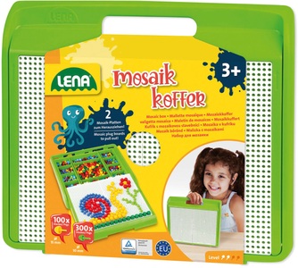 LENA, Lena® Kreativset »Mosaik-Koffer color«, Made in Europe, Mosaik-Set KOFFER 400-teilig